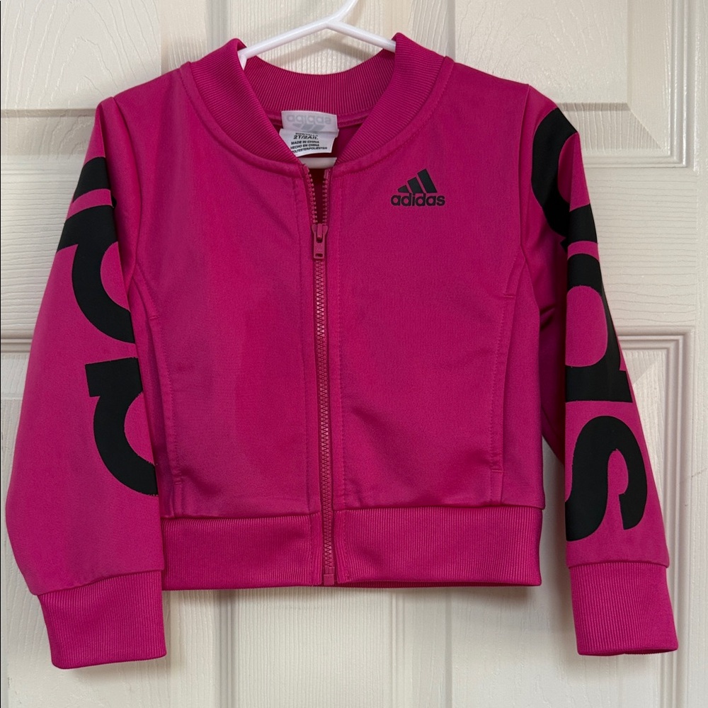 Adidas Bold Pink Jacket with Black Accents